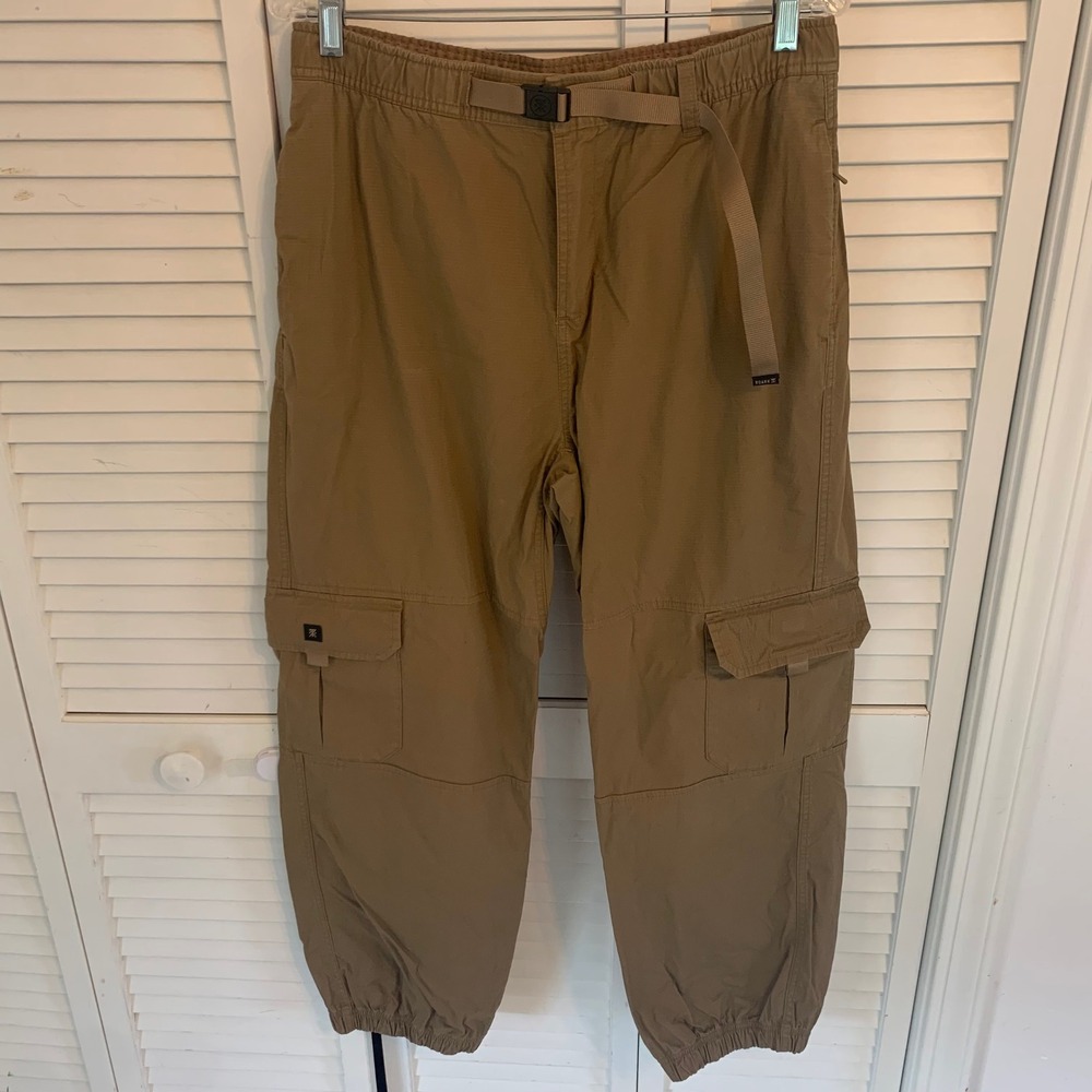 Roark Campfire Pants Cargo Jogger Womens M Khaki Tan Ripstop Hiking‎ Trail Camp